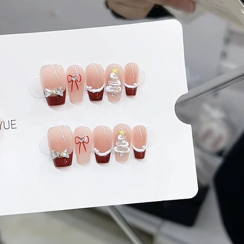 Festliches, urlaubsbezogenes Press-On Nail Art Set Karnz