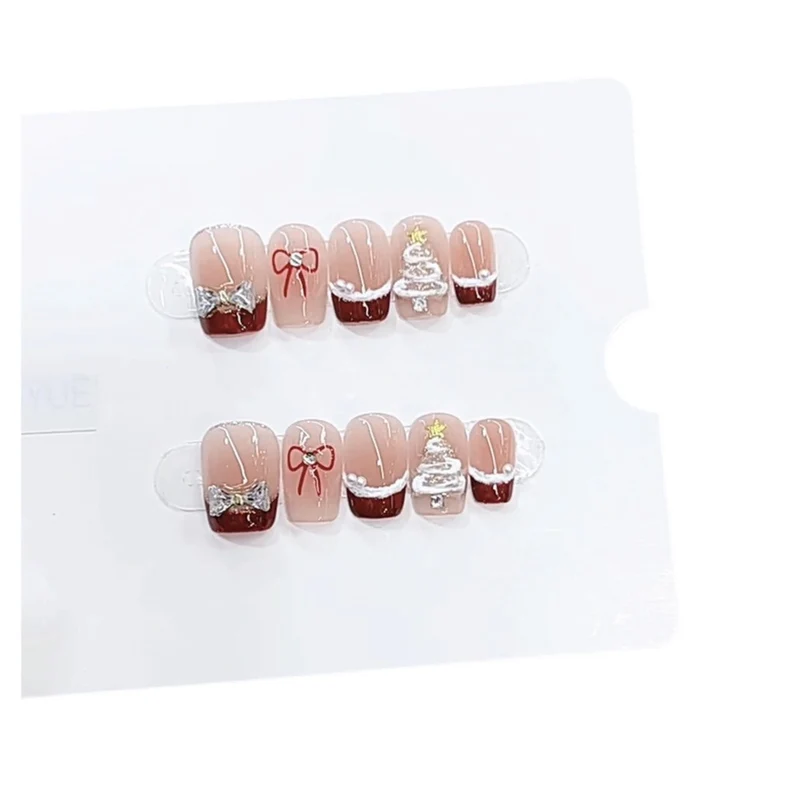 Festliches, urlaubsbezogenes Press-On Nail Art Set Karnz