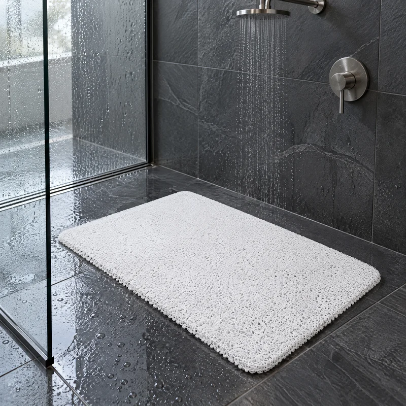 Rutschfeste Duschmatte 40x60 & 50x80 cm – Weiche PVC-Matte für sicheres Duschen im Badezimmer