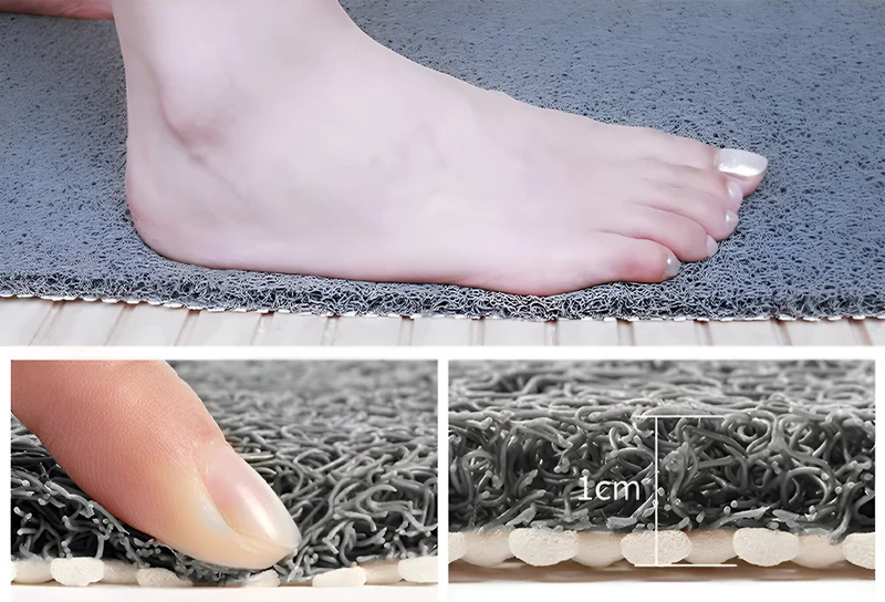 Rutschfeste Duschmatte 40x60 & 50x80 cm – Weiche PVC-Matte für sicheres Duschen im Badezimmer