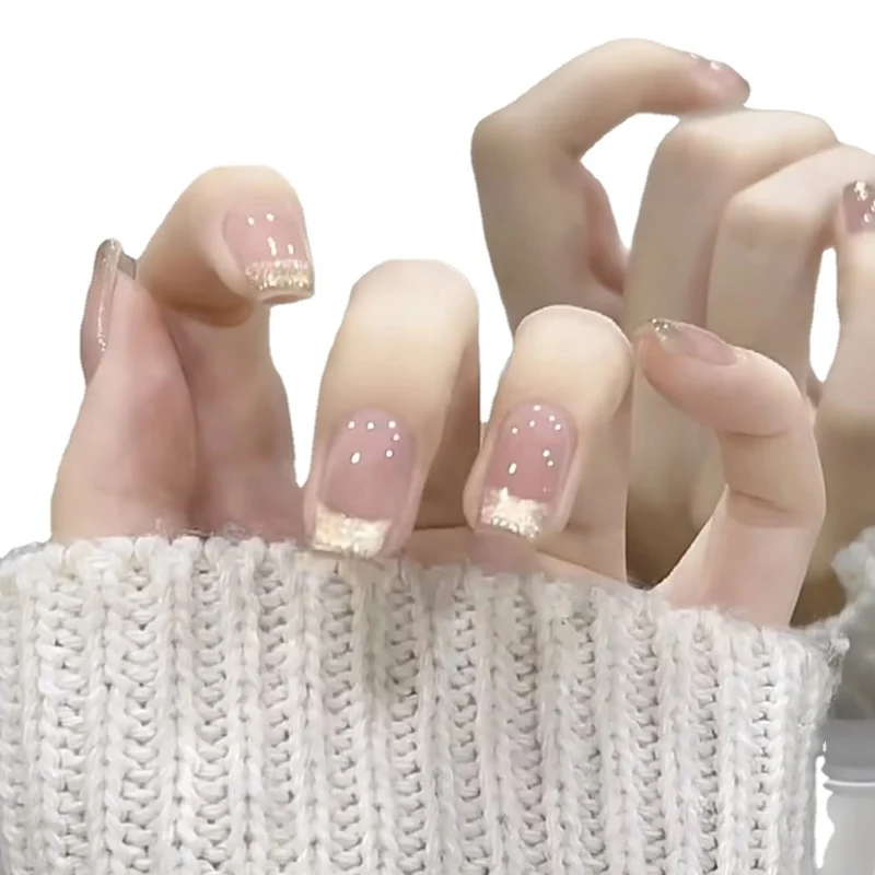 Elegante Glitzer Tipp Aufklebenägel Karnz