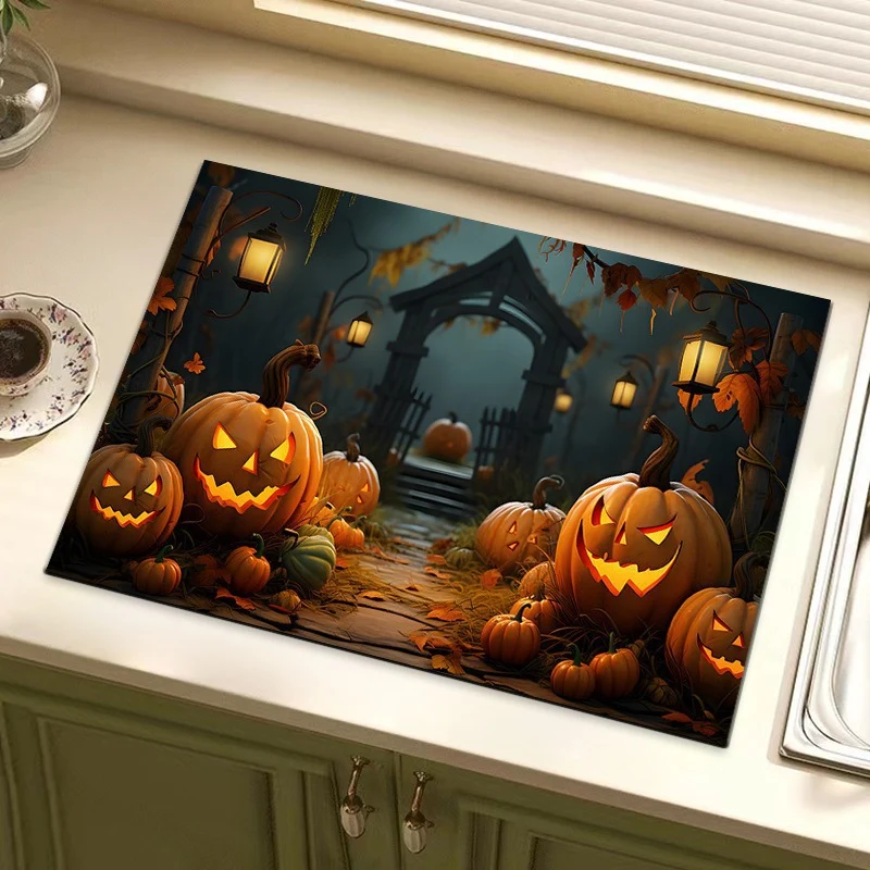 Halloween-Themed Decorative Kitchen Mat Stornfield