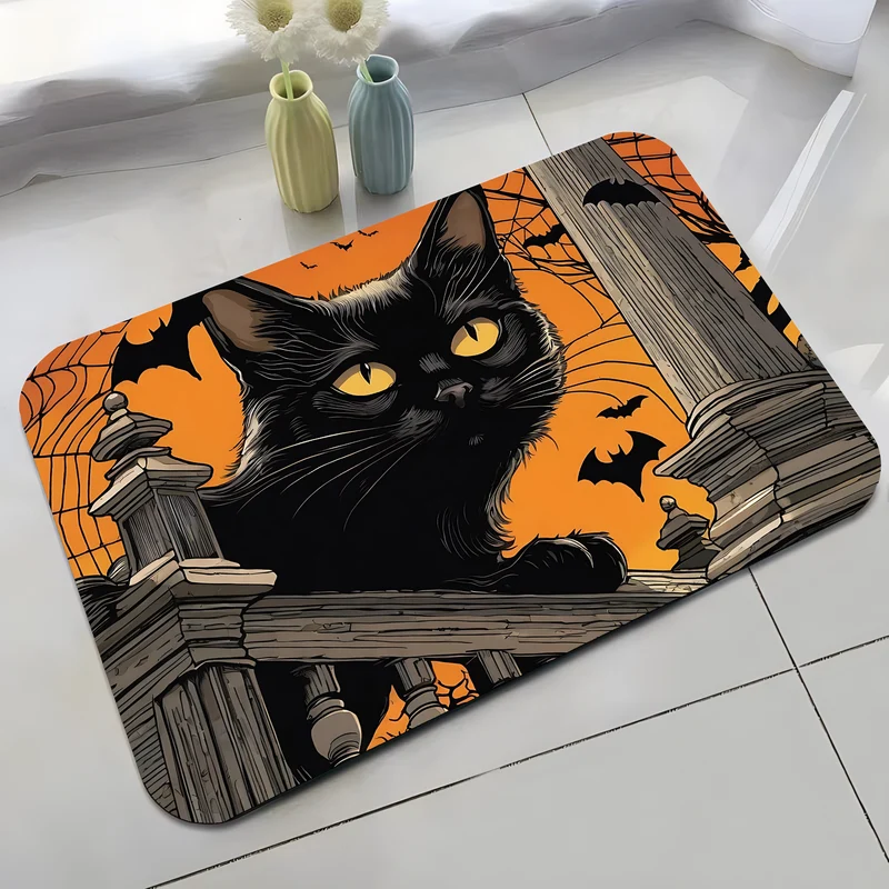 Halloween-Themed Cat Decorative Mat Stornfield