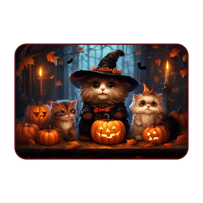 Halloween-Themed Cat Decorative Mat Stornfield