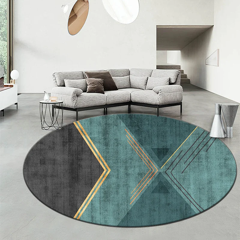 Geometric Patterned Round Area Rug Stornfield