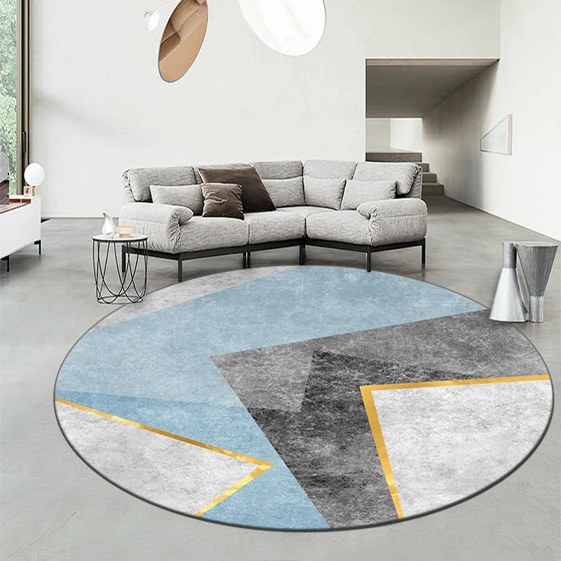 Geometric Patterned Round Area Rug Stornfield