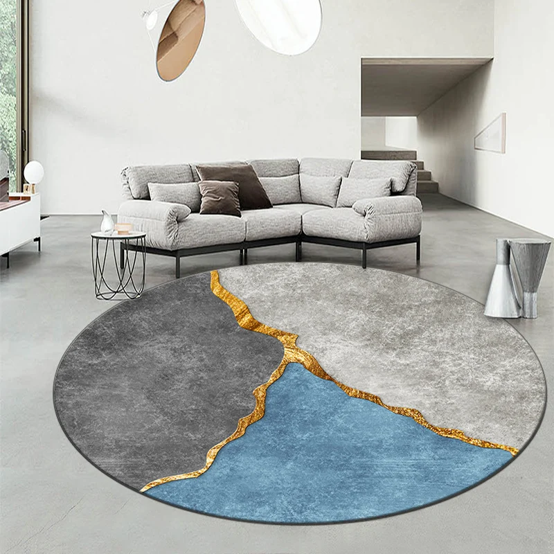 Geometric Patterned Round Area Rug Stornfield