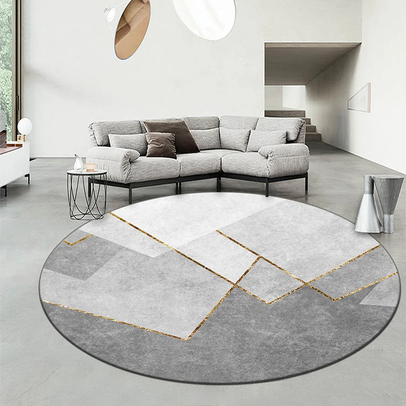 Geometric Patterned Round Area Rug Stornfield