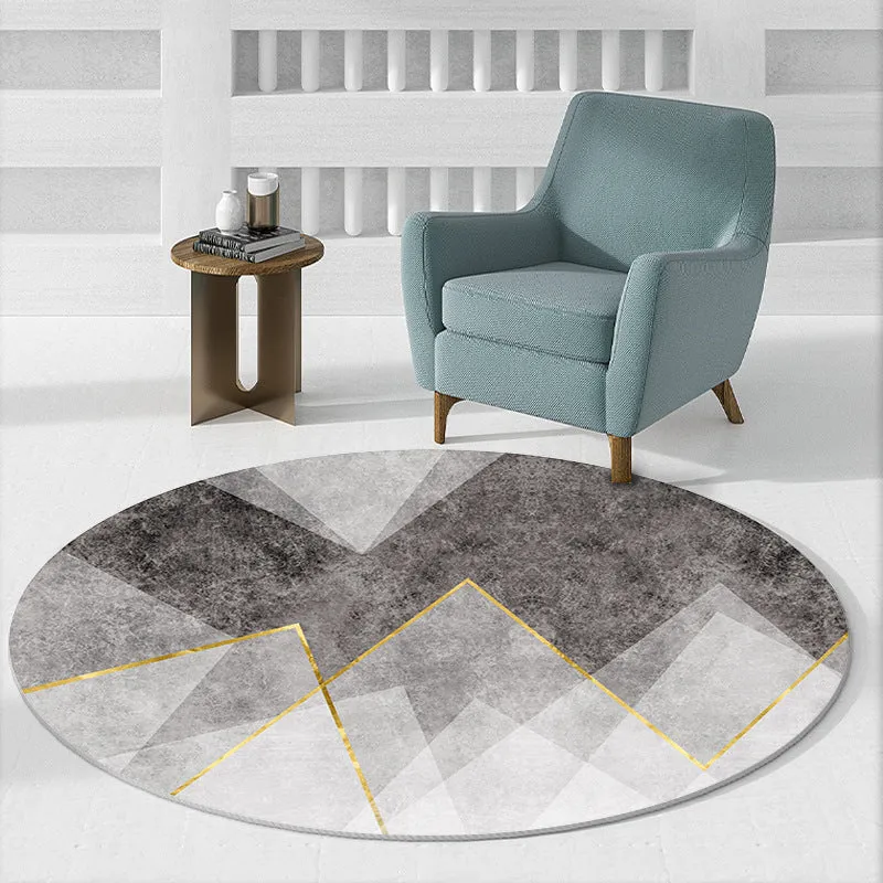 Geometric Patterned Round Area Rug Stornfield