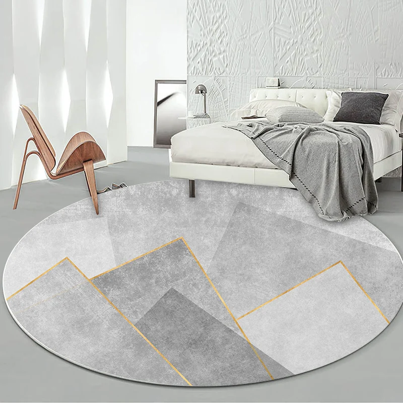 Geometric Patterned Round Area Rug Stornfield