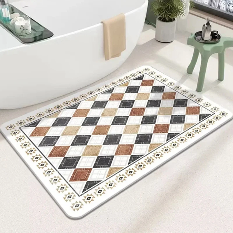 Geometric Patterned Bath Mat Stornfield