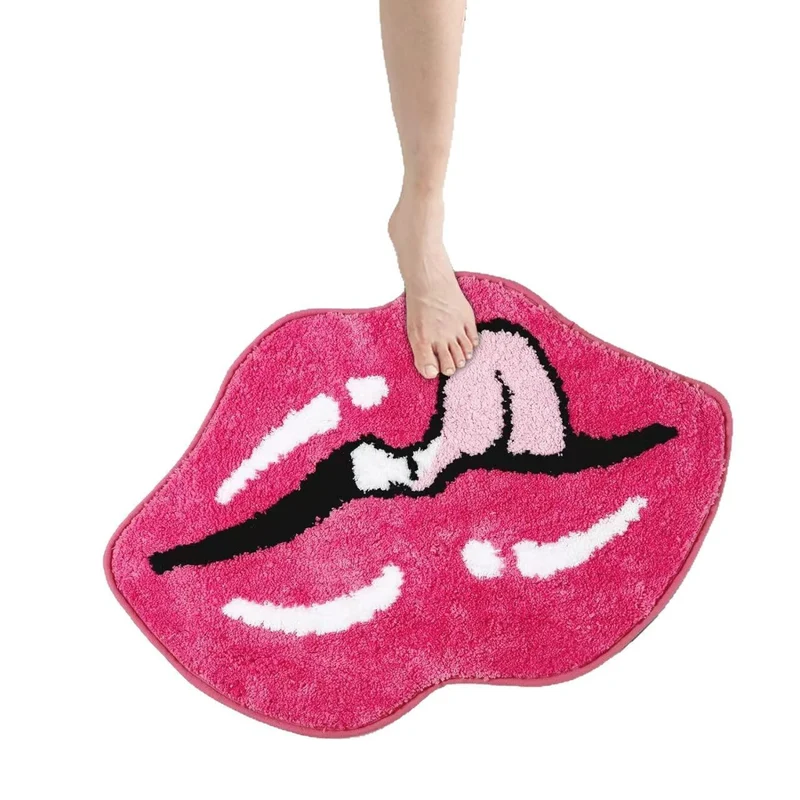 Fun Lip-Shaped Bath Mat Stornfield