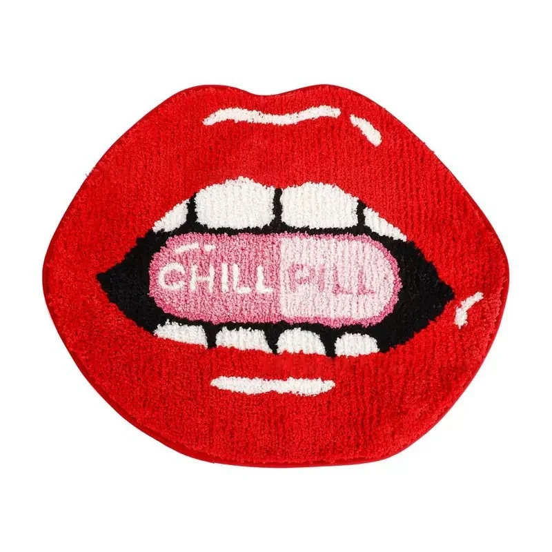 Fun Lip-Shaped Bath Mat Stornfield