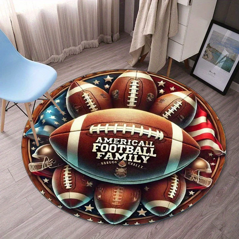Football-Themed Area Rug Stornfield