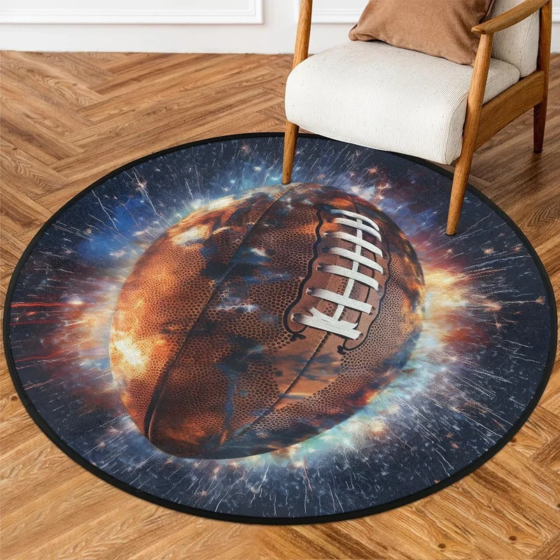 Football-Themed Area Rug Stornfield