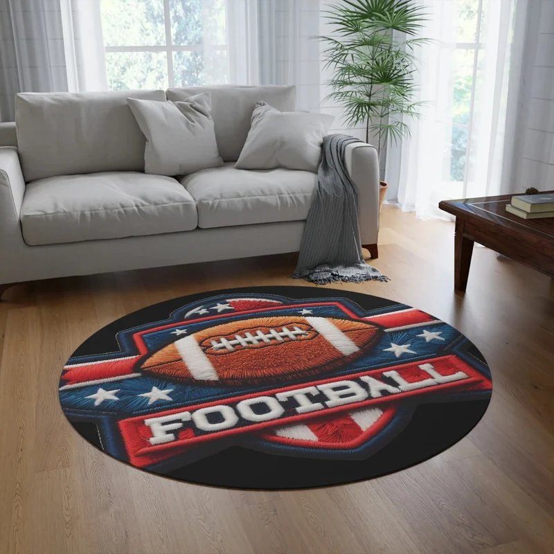 Football-Themed Area Rug Stornfield