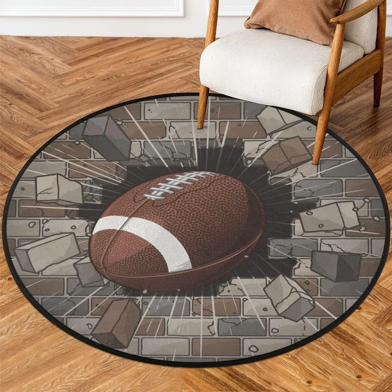 Football-Themed Area Rug Stornfield