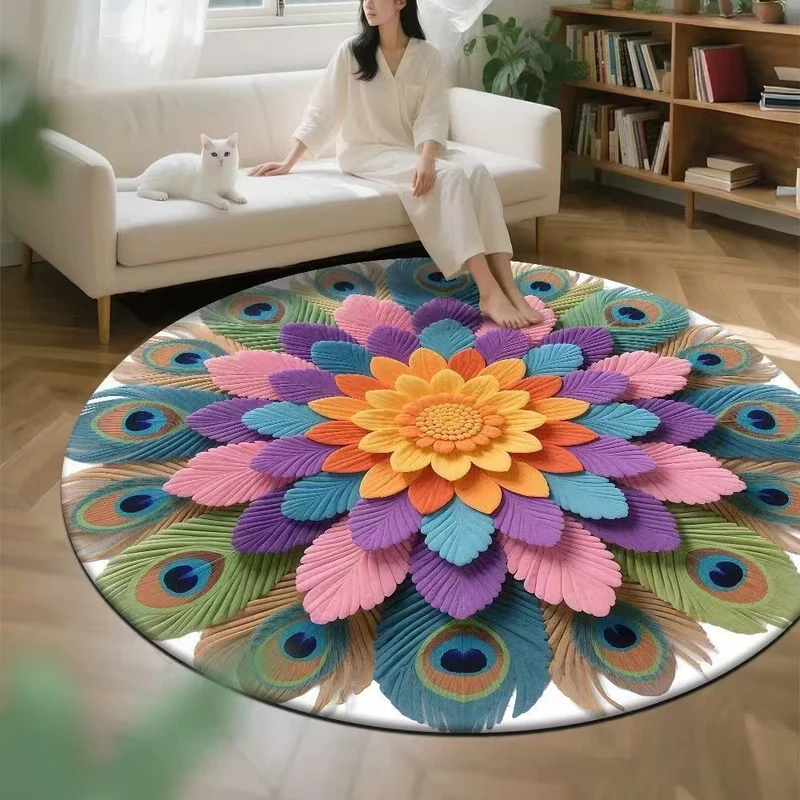 Floral-Themed Memory Foam Area Rug Stornfield