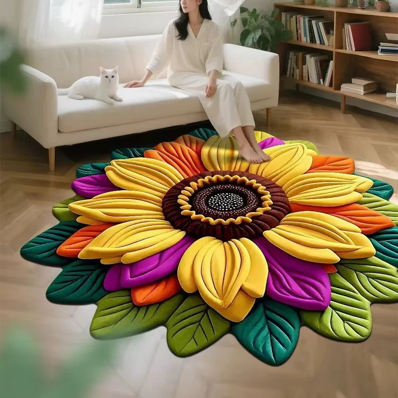 Floral-Themed Memory Foam Area Rug Stornfield