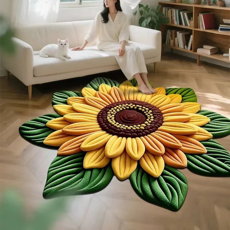Floral-Themed Memory Foam Area Rug Stornfield