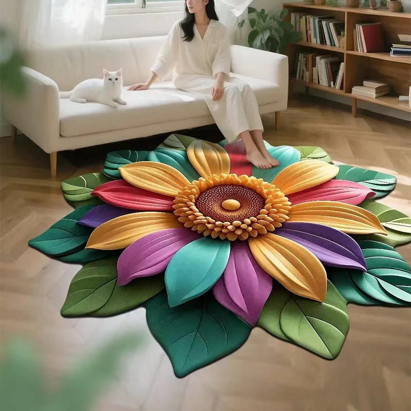 Floral-Themed Memory Foam Area Rug Stornfield