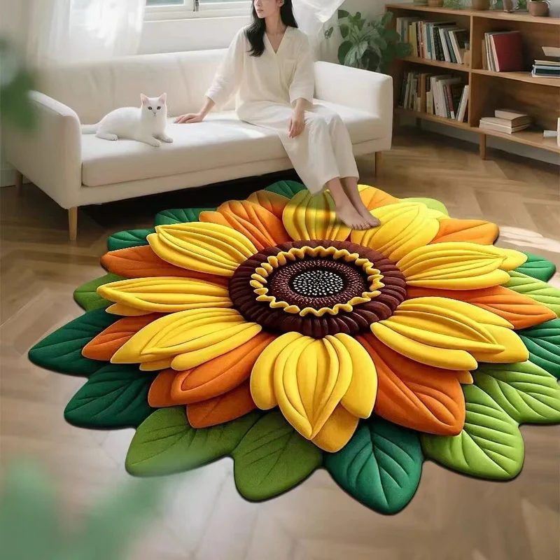 Floral-Themed Memory Foam Area Rug Stornfield