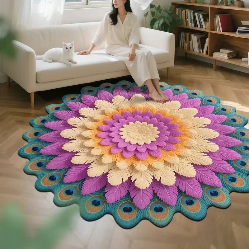Floral-Themed Memory Foam Area Rug Stornfield