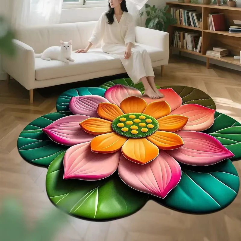 Floral-Themed Memory Foam Area Rug Stornfield
