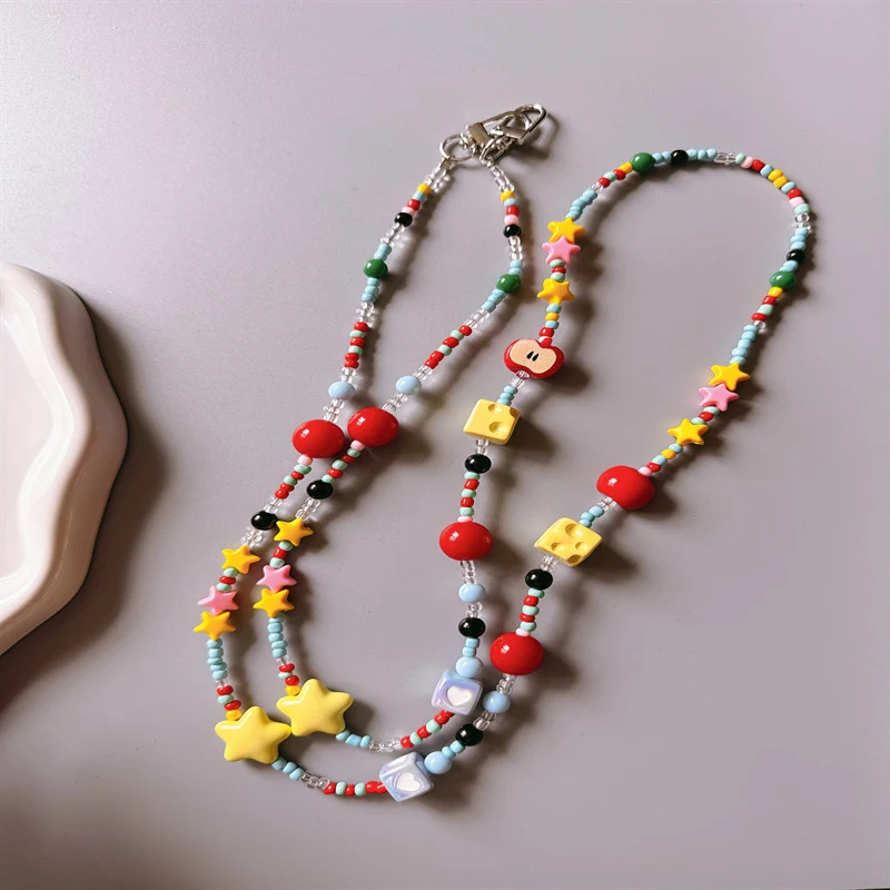 Farbenfrohes Perlen-Handyhalsband Karnz 1790135533