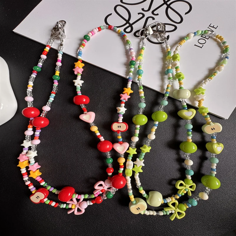 Farbenfrohes Perlen-Handyhalsband Karnz 1790135533