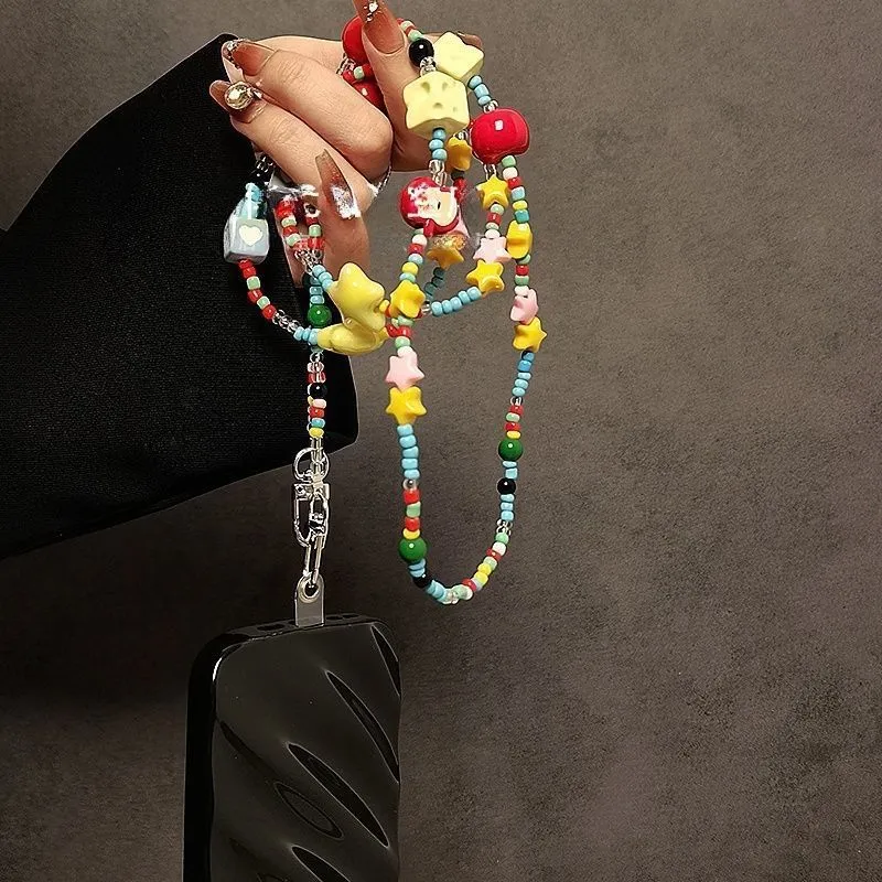 Farbenfrohes Perlen-Handyhalsband Karnz 1790135533