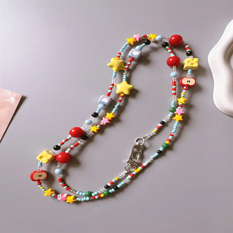 Farbenfrohes Perlen-Handyhalsband Karnz 1790135533