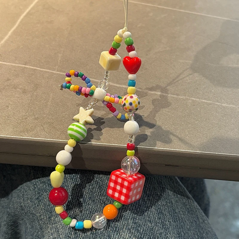 Bunte Perlen Charme Handy Schnur Karnz