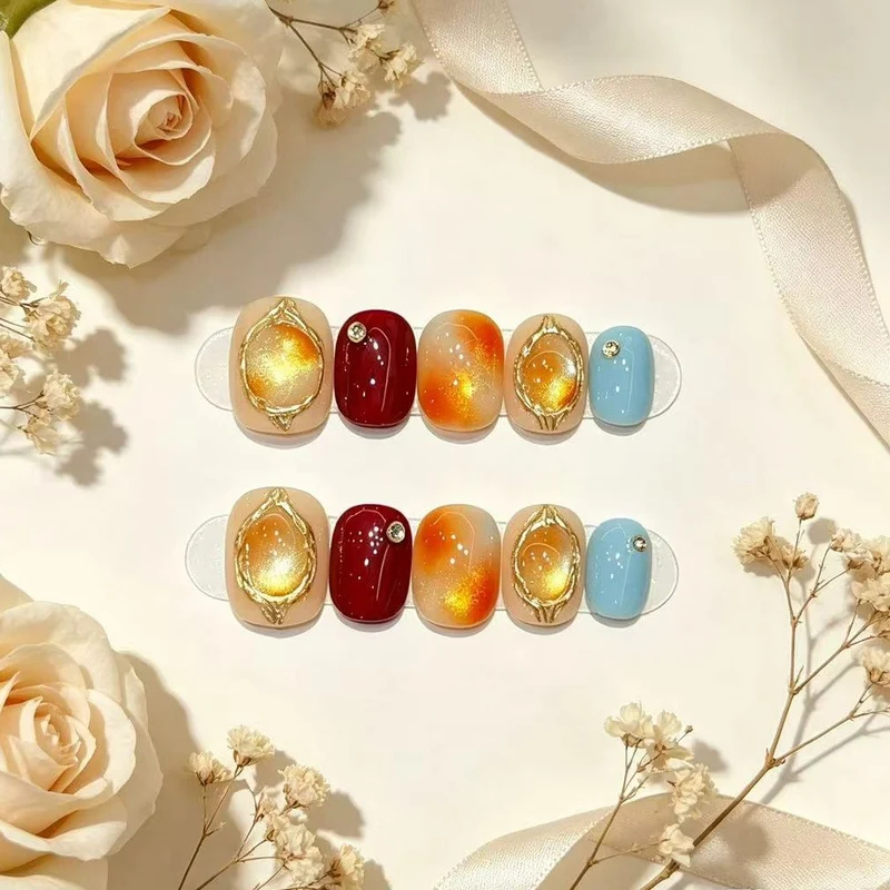Embedded Gemstone Nail Art Stornfield