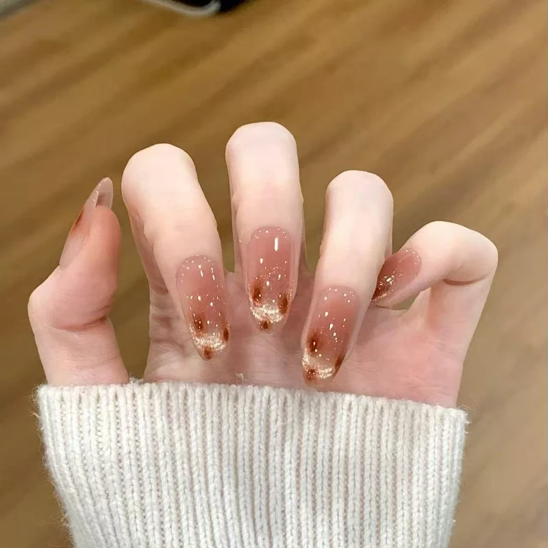 Elegant Ombre Glitter Press-On Nails Stornfield