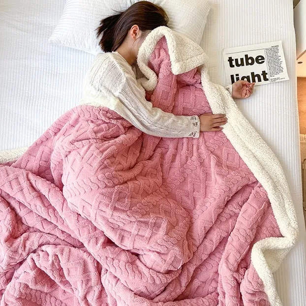 Luxuriöse Plüsch Sherpa Throw-Decke