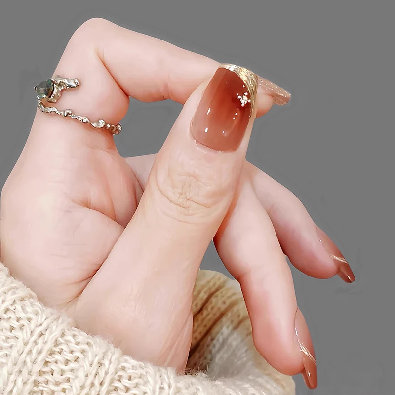 Elegant Glittering Press-On Nail Art Stornfield