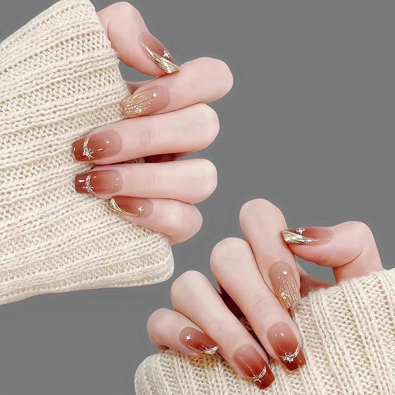 Elegant Glittering Press-On Nail Art Stornfield