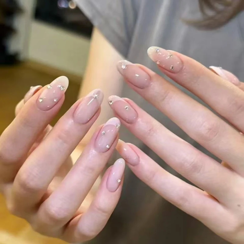 Elegant Glittering Acrylic Nail Extensions Stornfield