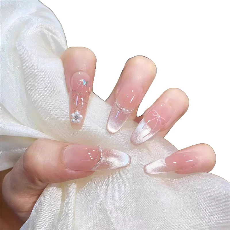 Elegant French Tip Press-On Nail Art Stornfield
