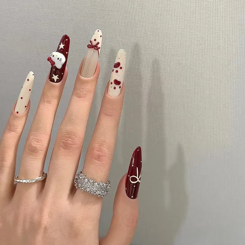 Artistic Press-On Nail Art Stornfield