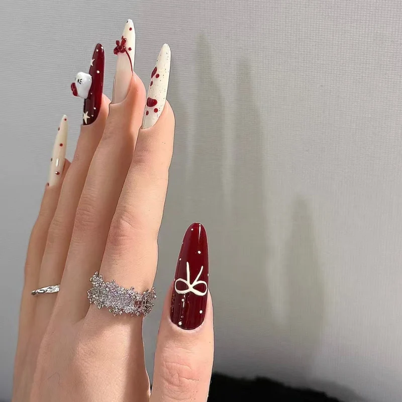 Artistic Press-On Nail Art Stornfield