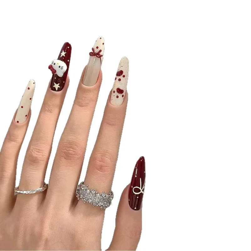 Artistic Press-On Nail Art Stornfield