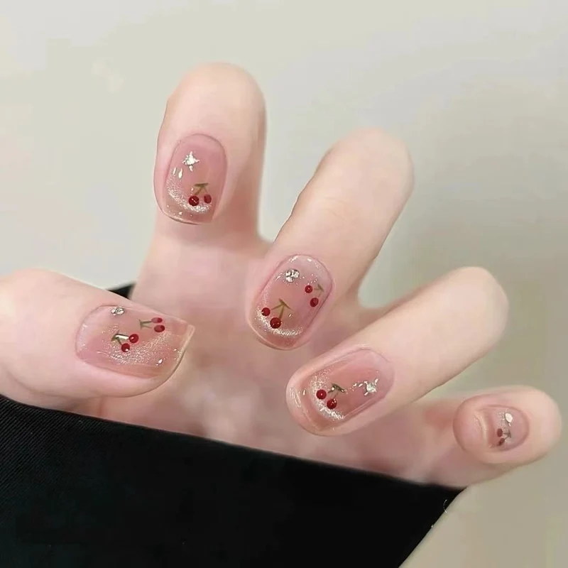 Decorative Cherry Blossom Press-On Nail Set Stornfield