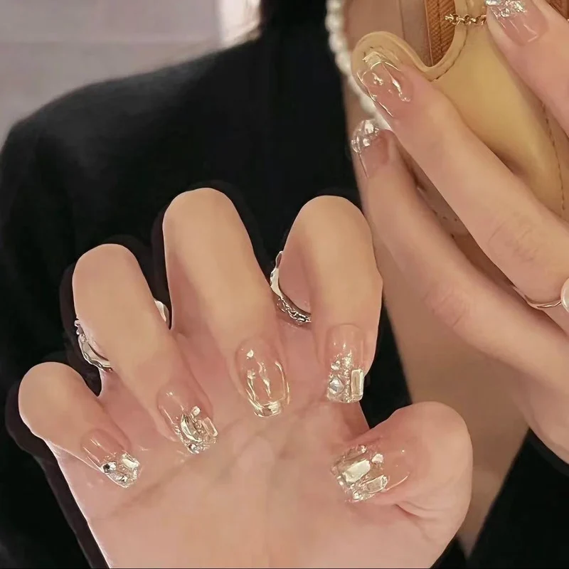 Crystal-Enhanced Press-On Nail Set Stornfield