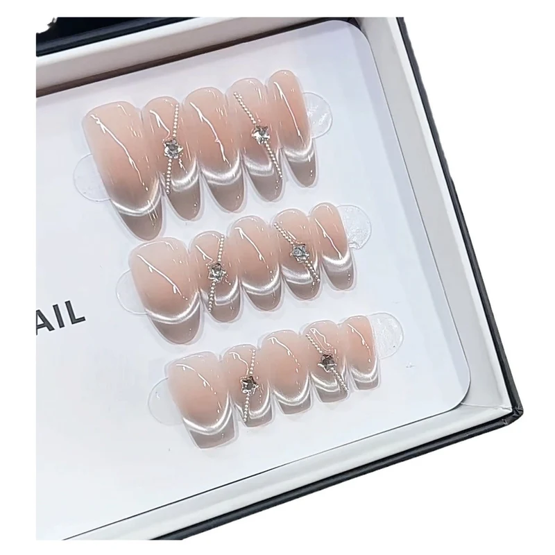 Crystal-Embellished Press-On Nail Set Stornfield