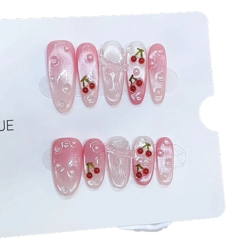 Cherry-Themed Decorative Press-On Nail Set Stornfield