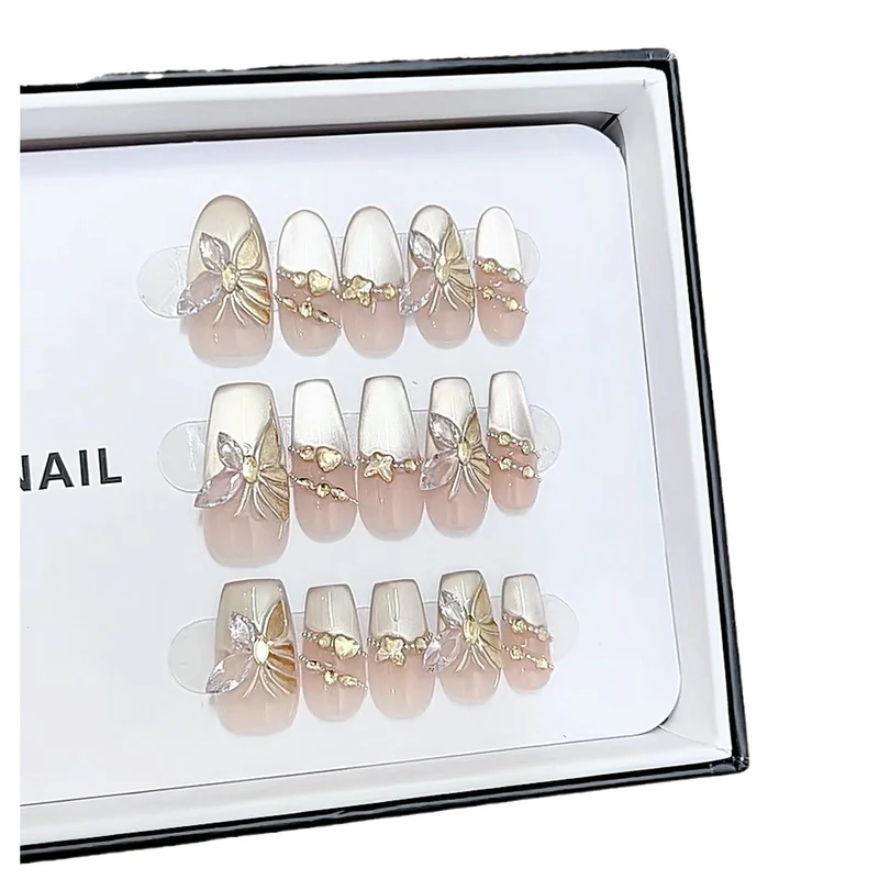 Butterfly-Inspired Luxury Press-On Nail Set Stornfield