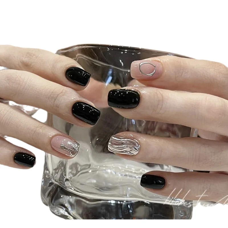 Artistic Textured Press-On Nail Set Stornfield