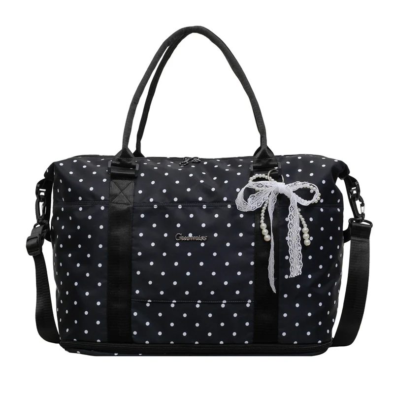 Stilvolle gepunktete Wochenend-Duffel-Tasche Karnz